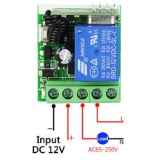 433Mhz RF 1 Kanal Röle Modül DC 12V