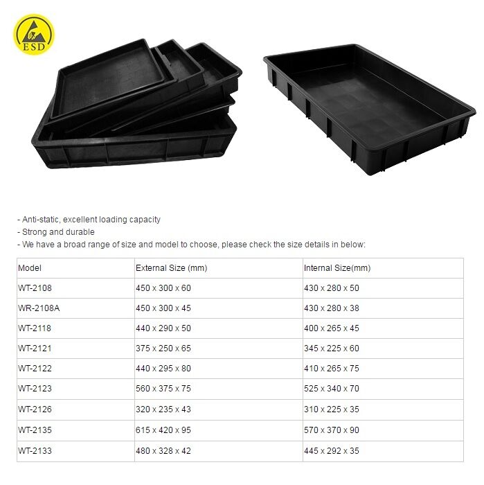 Antistatik ESD İletken Tepsi