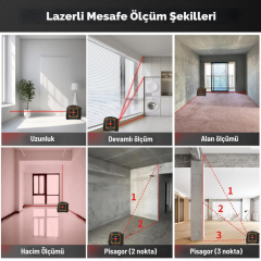 Sndway SW-TM60A Lazer Mesafe Ölçerli Şerit Metre 60m + 5m