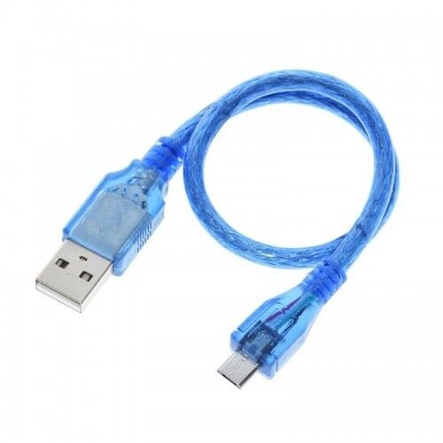 30cm Micro Usb Kablo Mavi