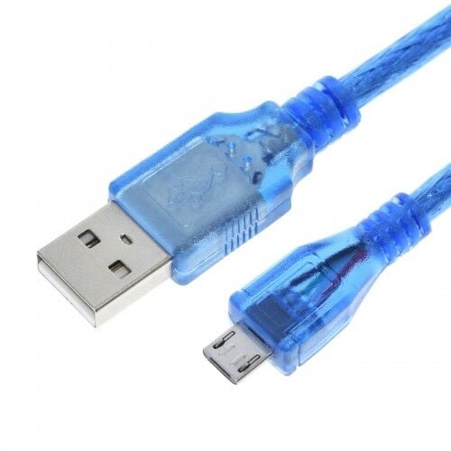30cm Micro Usb Kablo Mavi