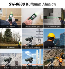 Sndway SW-80GQ Yeşil Lazerli 80 Metre Kameralı Lazermetre