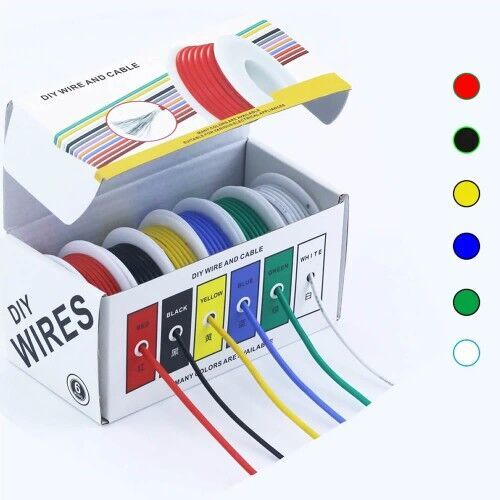 6 Renk 24Awg 60 Metre Elektrik Kablo Seti