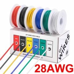 6 Renk 28Awg 60 Metre Elektrik Kablo Seti