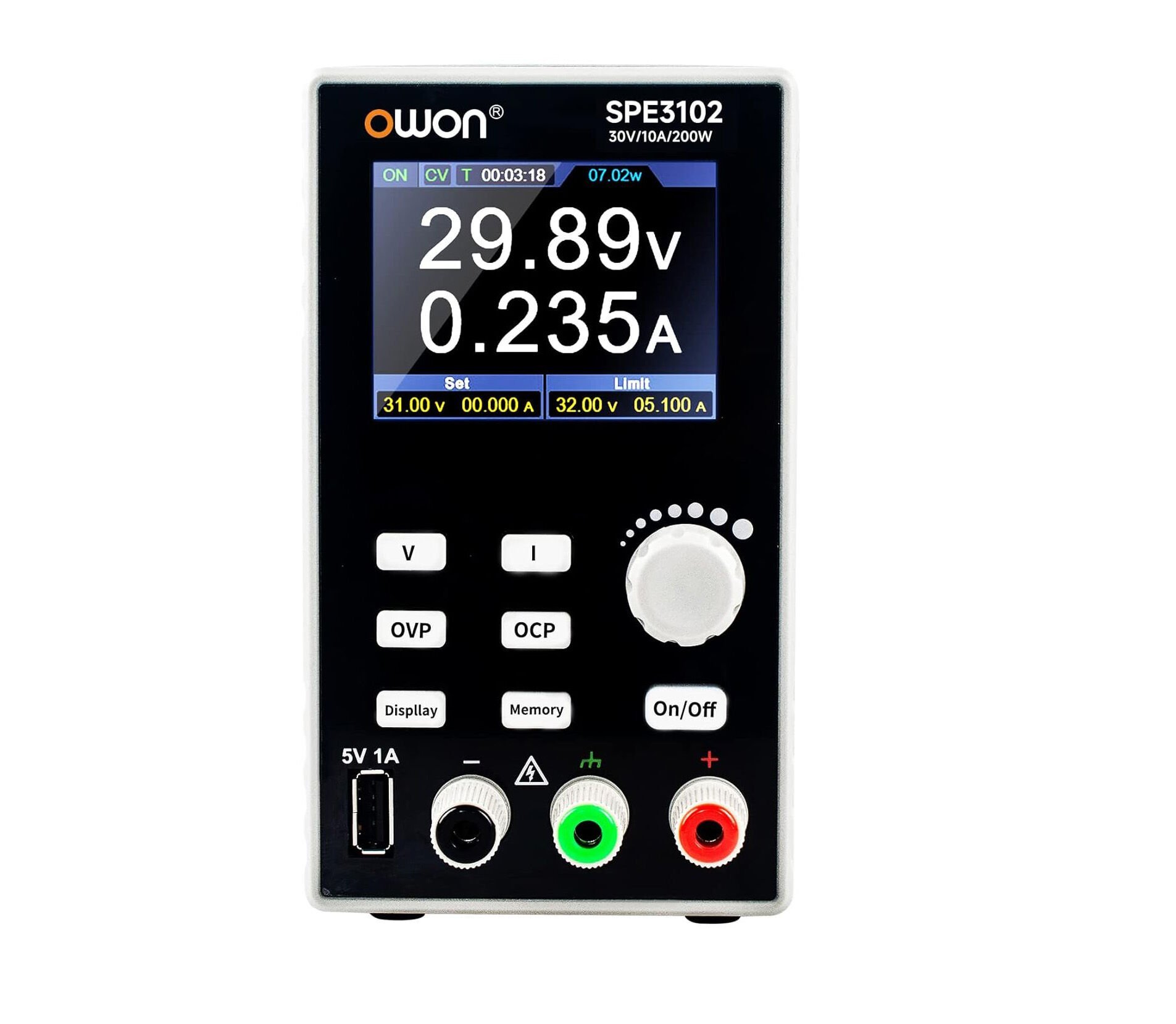 Owon SPE3102 200W 30V-10A Tek Kanal DC Güç Kaynağı