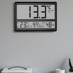 TFA 60.4523.01 Dijital XL Duvar Saati İç-Dış Sıcaklık, Nem ve Tarih Göstergeli