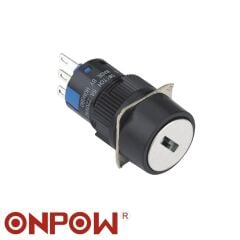 LAS1-AY-22Y 16mm Plastik Anahtarlı Switch 0-I