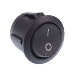 16mm Yuvarlak 2 Pin Anahtar Siyah