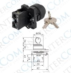 LAY5-EG21 22mm Anahtarlı Kalıcı 0-1 (1NO)