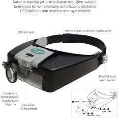 Proskit MA-016 Işıklı Kafa Büyüteci