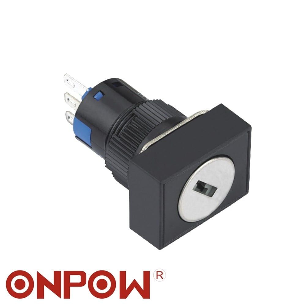 LAS1-AJ-22Y/21 16mm Plastik Anahtarlı Switch 0-I