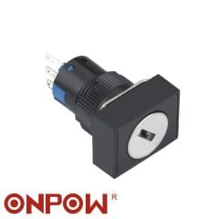 LAS1-AJ-22Y/21 16mm Plastik Anahtarlı Switch 0-I