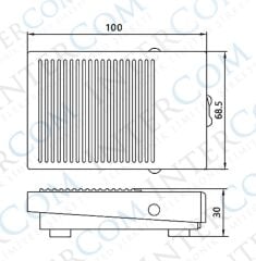 TFS-1 PEDAL SW METAL 2M KABLOLU