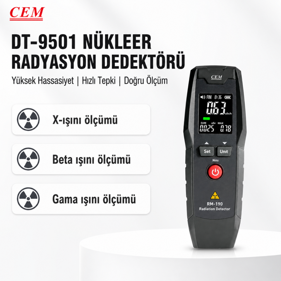 CEM RM-190 Radyasyon Dedektörü