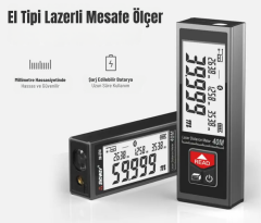 Sndway SW-B40 Geniş Yatay Göstergeli Metal Lazermetre Şarjlı