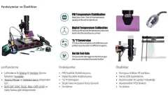 Prolink P-1000B Kızılötesi Sıcak Hava BGA Onarım İstasyonu