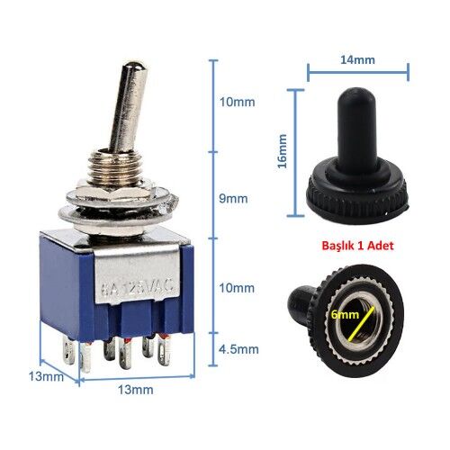 MTS-203 Mini Toggle Anahtar