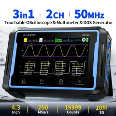 FNIRSI 2C53P 3’ü 1 Arada Osiloskop ve Sinyal Jeneratörü