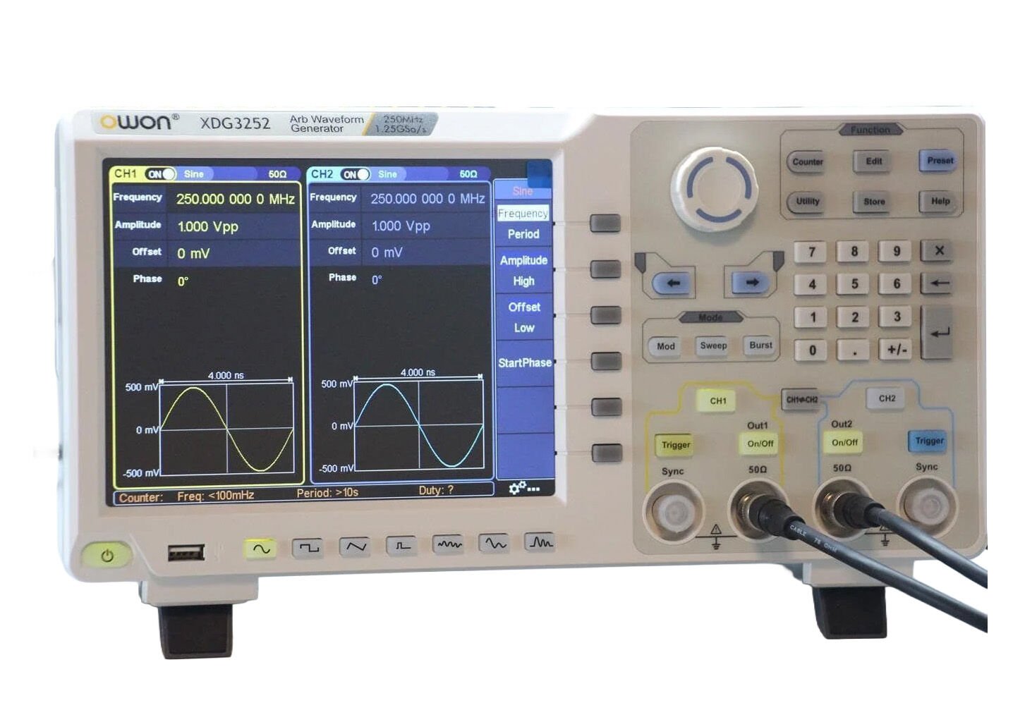 OWON XDG3162 Keyfi Fonksiyon Jeneratör 160MHz