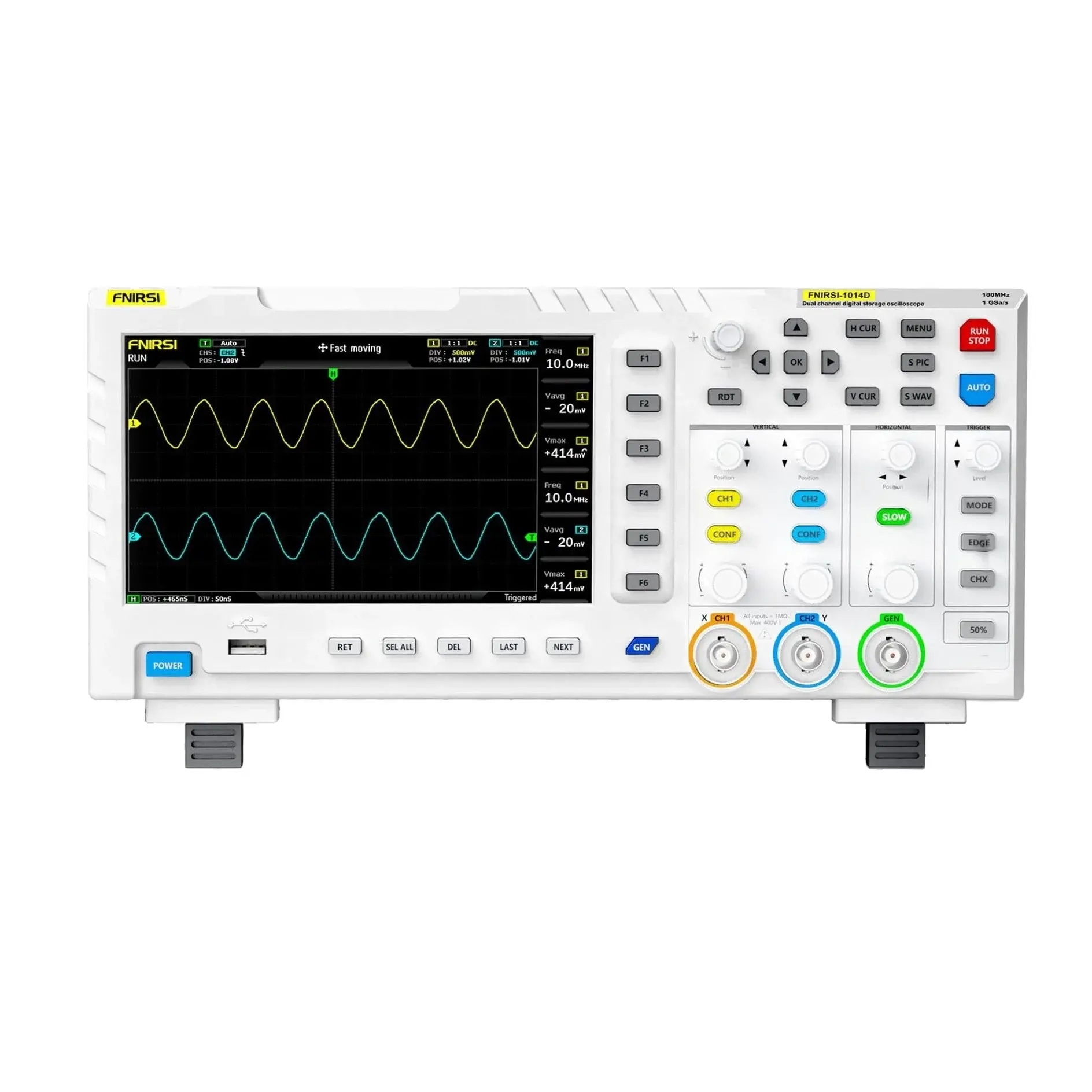FNIRSI 1014D 100MHz 1GS/s Dijital Osiloskop ve Sinyal Jeneratörü