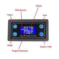 XY-WJ01 DC12V LED Dijital Zamanlayıcı Röle Modül