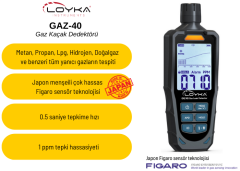 Loyka GAZ-40 Profesyonel Yanıcı Gaz Kaçak Dedektörü