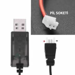 3.7V Lityum Pil Şarj Usb Kablo Xh2.54