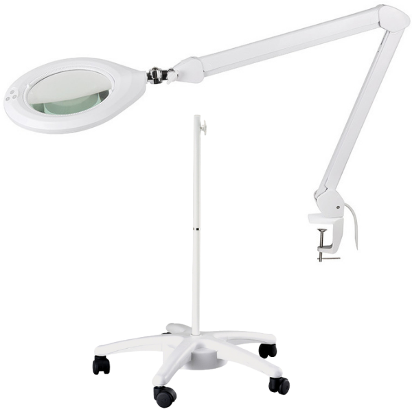 Luma Geniş Mercekli Ayaklı Büyüteç Ayarlanabilir Led Işığı