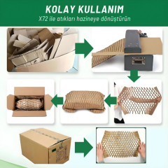 X72 Karton Kesme Makinası Ambalaj Dolgu Malzemesi Üretim Cihazı