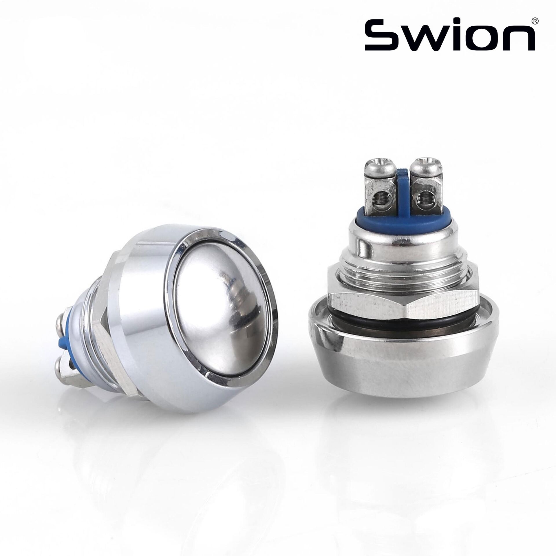 D81 | 12MM METAL YAYLI BOMBE BUTON IŞIKSIZ