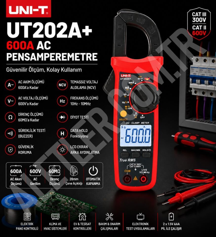 Unit UT202A+ 600A AC Pensampermetre