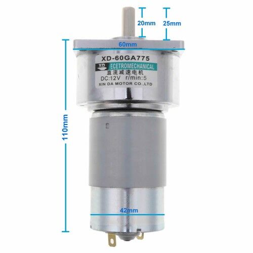 XD-60GA775 12V 5Rpm DC Motor