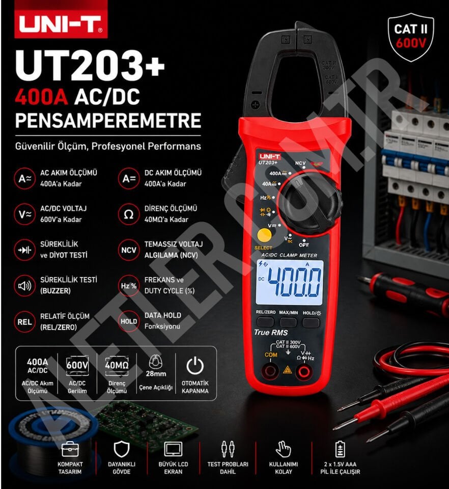 Unit UT203+ 400A AC DC Pensampermetre