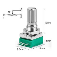 50kohm Potansiyometre Başlıklı 3 Pin