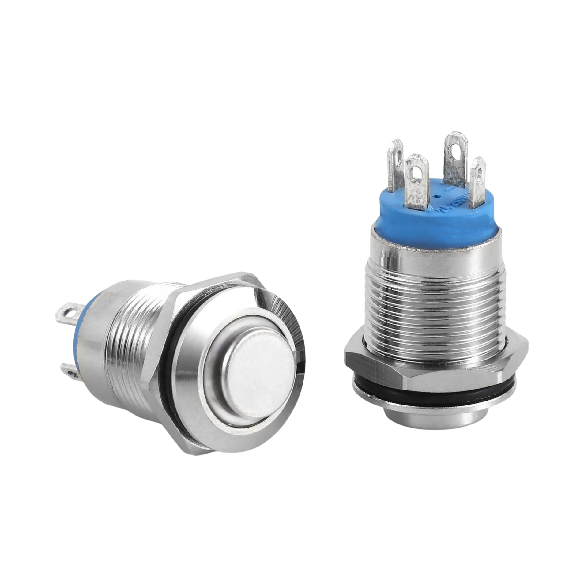 D12A-W | 12MM METAL KALICILI BUTON 12-24V BEYAZ LED