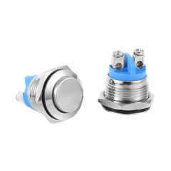 D40-1 | 16MM METAL YAYLI BUTON NC KONTAK IŞIKSIZ