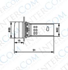 AD22-22T 22mm Dijital Kablolu Termometre