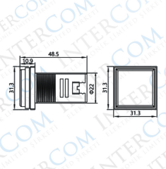 AD22-22VAHS 22mm Dijital Volt-amper-herzmetre Kare