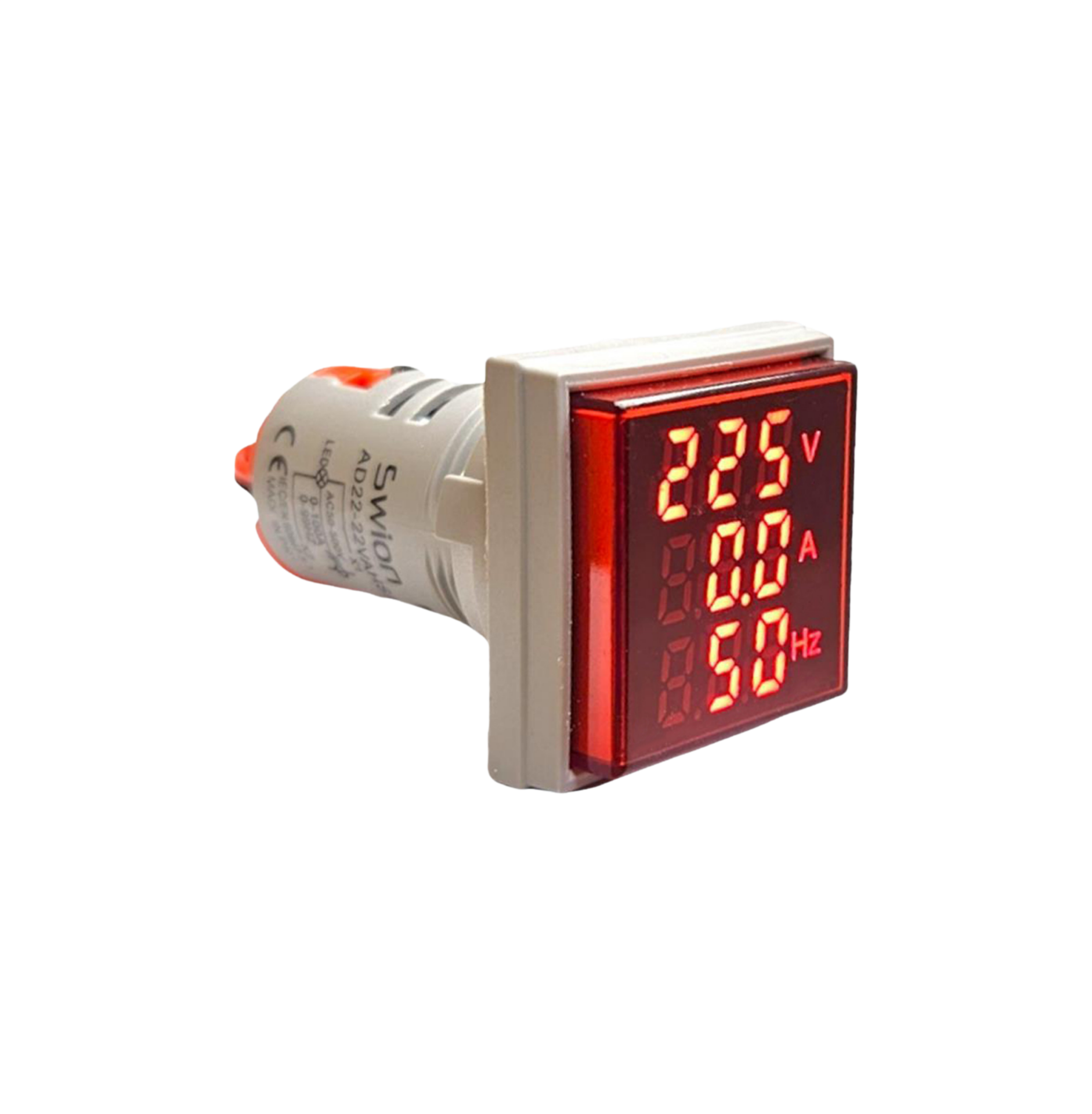 AD22-22VAHS 22mm Dijital Volt-amper-herzmetre Kare