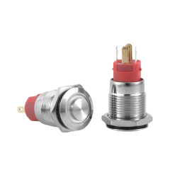 D24 | 16MM METAL KALICILI BUTON 12-24V BEYAZ LED