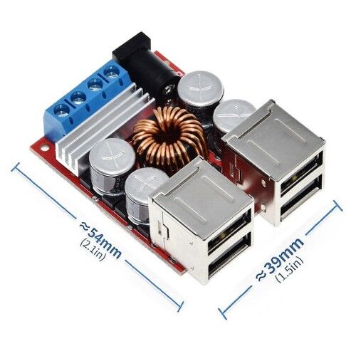 35V to 5V 10A 4 Port Usb Kartı