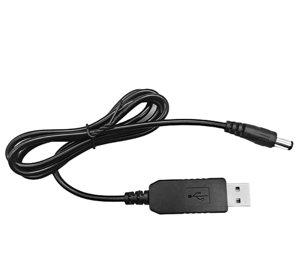 USB-BARREL JACK VOLTAJ YÜKSELTİCİ 1M KABLOLU (INP. 5V, OUTP. 12V)