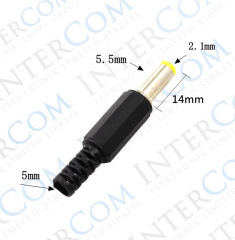 IC-252A DC JAK 2,1MM UZUN FİŞ SARI UÇ