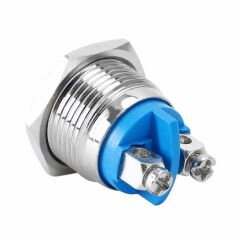 16mm Metal Push Buton Yuvarlak Kafa BT1602