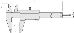 Mitutoyo 530-123 Mekanik Kumpas 200mm