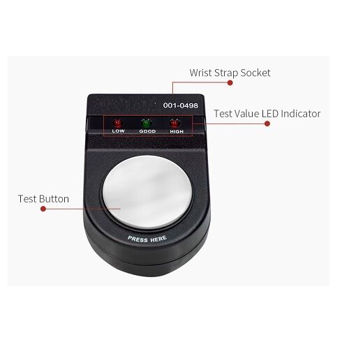 Antistatik ESD Kablolu Bileklik Test Cihazı