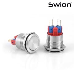 D89A | 22MM METAL KALICI BUTON IŞIKSIZ