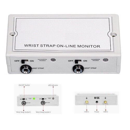 Antistatik ESD Süreklilik Test Monitörü Çift Girişli