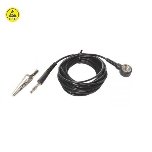 Antistatik ESD Topraklama Kablosu 4mm Banana-Krokodil