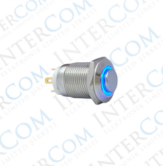 12MM YAYLI LEDLİ METAL BUTON - 1NO - IP67